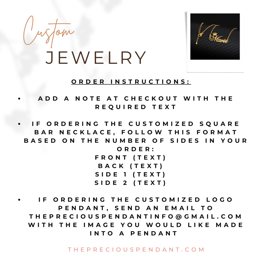 Customized Square Bar Necklace