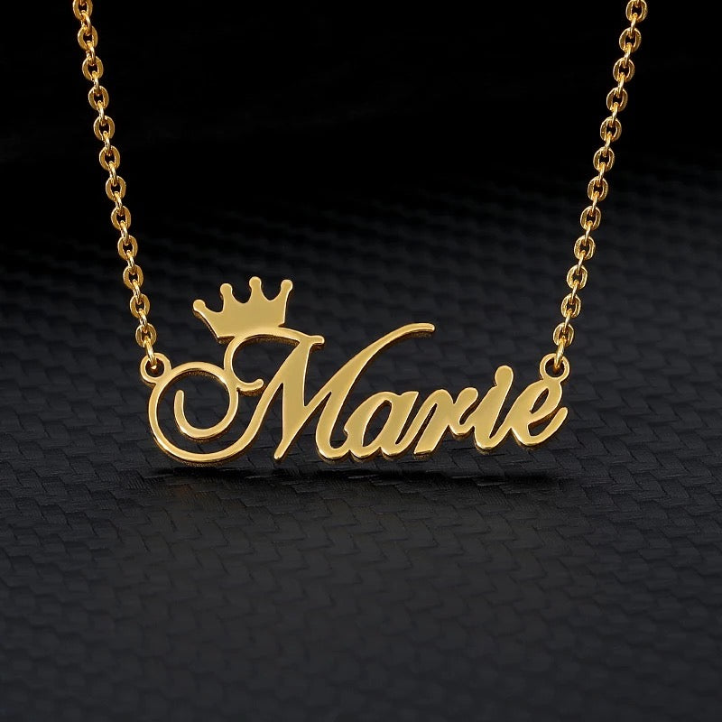 Double Pronged Customized Name Necklace