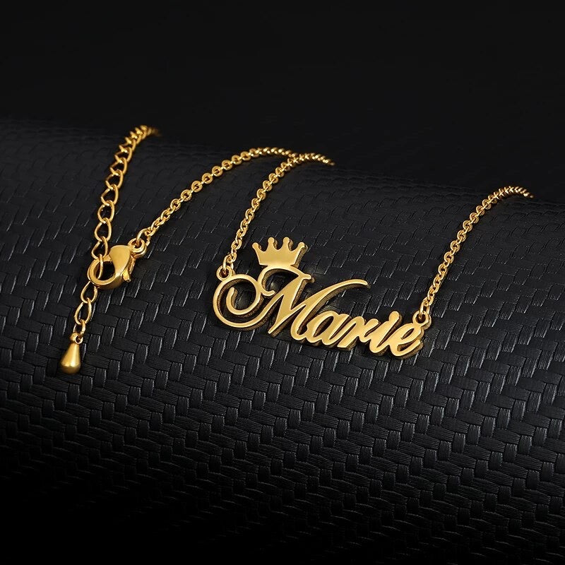 Double Pronged Customized Name Necklace