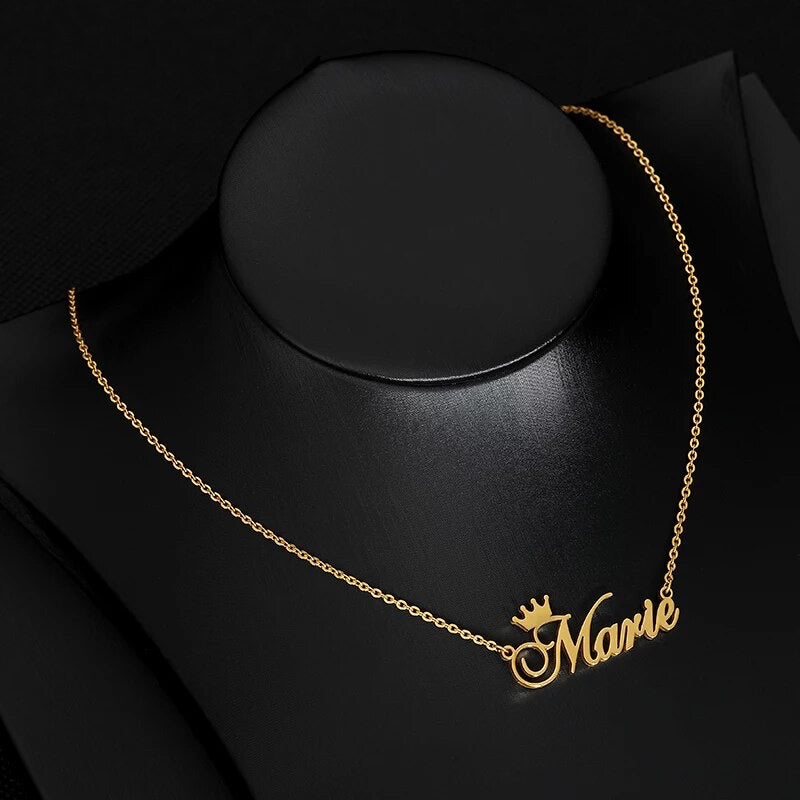 Double Pronged Customized Name Necklace